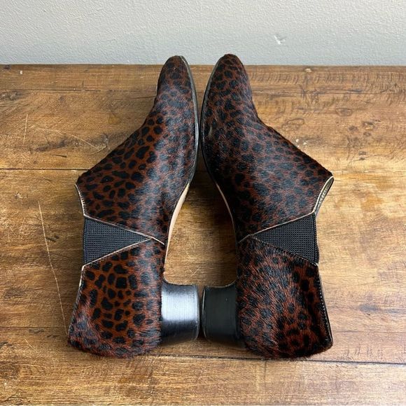 Walter Steiger booties Womens Animal Printed fur Hair Pointed Toe Brown 8.5B - Picture 6 of 11